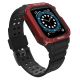 Pasek z etui ochronnym Protect Strap Band do Apple Watch 42 / 44 / 45 mm opaska obudowa pancerna - czarny, czerwony
