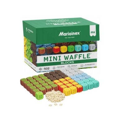 7. Klocki konstrukcyjne Marioinex Mini Waffle, 502 elementy