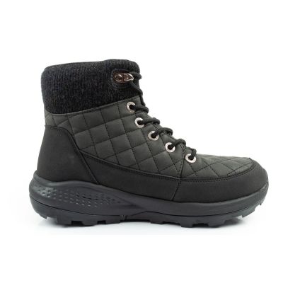 4. Lee Cooper buty sportowe damskie zimowe trekkingowe ocieplane czarne skóra ekologiczna