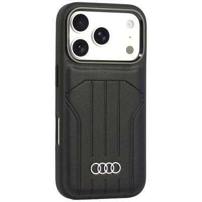 2. Etui Audi Synthetic Leather Case MagSafe na iPhone 18 Pro / 17 Pro - czarne