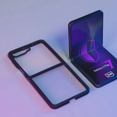 10. Etui 3mk Satin Armor Case+ na Samsung Galaxy Z Flip 7 - przezroczysto-czarne
