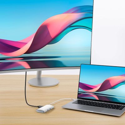 10. Baseus Lite Series wielofunkcyjny HUB USB Typ C - 2 x USB 3.0 / USB Typ C PD / HDMI 1,4 / SD/TF biały (WKQX050102)