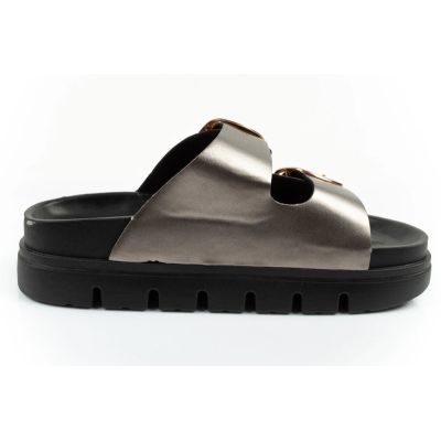 4. Lee Cooper buty laczki damskie klapki srebrne wygodne platforma modne