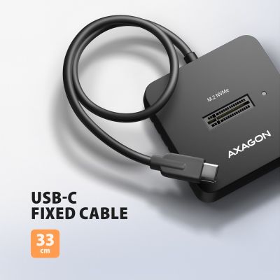7. Axagon ADSA-M2C11L stacja dokująca do dysków twardych USB 3.2 Gen 2 (3.1 Gen 2) Type-C Czarny
