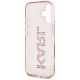 7. Etui Karl Lagerfeld IML Rhinestones Logo na iPhone 16 - różowe