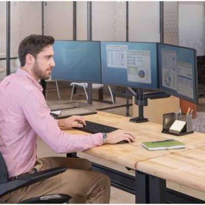 6. Fellowes Ergonomia  ramię na 3 monitory - seria Platinum