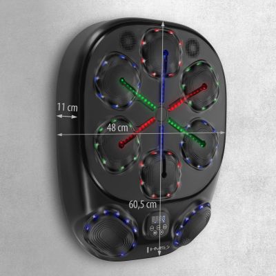 4. TB10 ELEKTRONICZNA TARCZA BOKSERSKA BLUETOOTH Z MUZYKĄ I RĘKAWICAMI BATERIA 4000MAH HMS