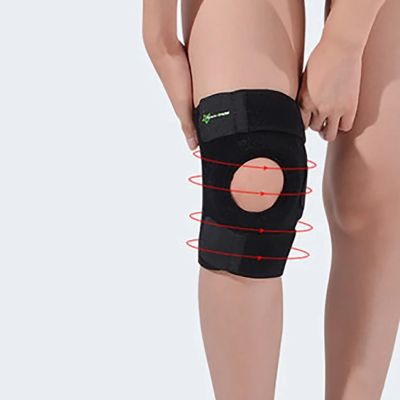 8. Ochraniacz sportowy Rockbros LF1106L na rzepkę i staw kolanowy rozmiar L - czarny