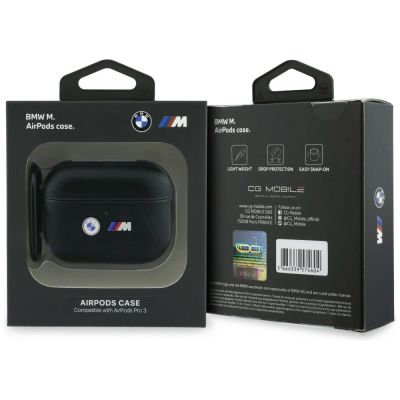 4. Etui BMW Curved Line na AirPods Pro 3 - czarne