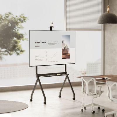 19. MACLEAN WÓZEK DO TV, PÓŁKA NA KAMERĘ, NA KÓŁKACH, 55-100", MAX. OBCIĄŻENIE 120KG/10KG PÓŁKA, MAX. VESA 900X600 MC-114 B