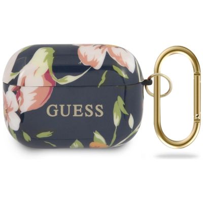 Etui Guess N.3 Flower Collection na AirPods Pro - niebieskie