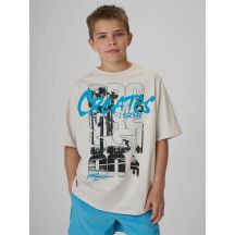 T-shirt bawełniany chłopięcy 4F 4FJRSS26TTSHM4167-27S