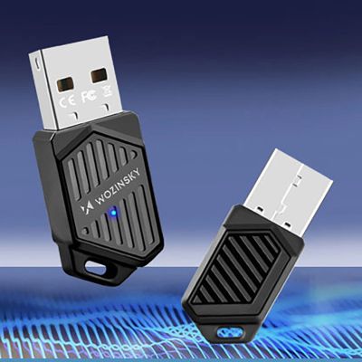 5. Wozinsky dwupasmowy adapter USB  Wi-Fi 6 z Bluetooth 5.4 - czarny