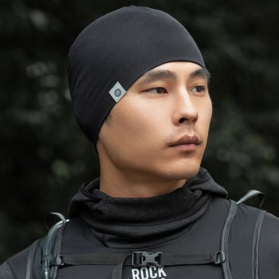 3. Czapka Rockbros YDM002 tencel + wełna rozmiar uniwersalny - czarna