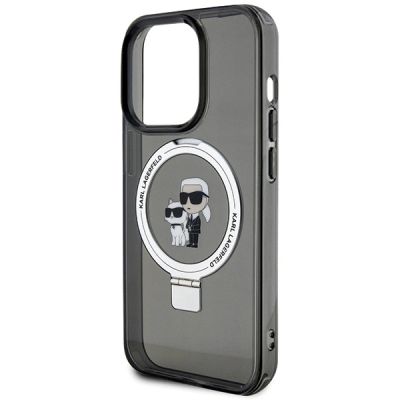 6. Etui Karl Lagerfeld Ring Stand Karl&Choupettte MagSafe do iPhone 13 Pro - czarne