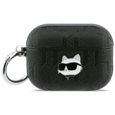 Etui Karl Lagerfeld Monogram Choupette Head na AirPods Pro 3 - czarne