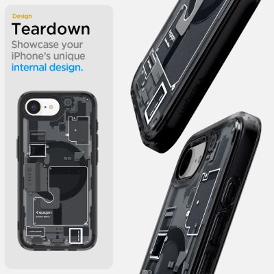 11. Etui Spigen Ultra Hybrid MagSafe na iPhone 16e / 17e Zero One - czarne