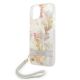 5. Etui Guess Flower Strap na iPhone 14 Plus - fioletowe
