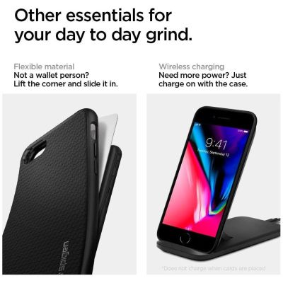 4. Etui Spigen Liquid Air na iPhone 7 / 8 / SE 2020 / SE 2022 - czarne