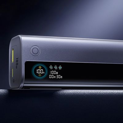 8. Powerbank Baseus EnerGeek GR11 10000mAh 100W ze zwijanym kablem - szary