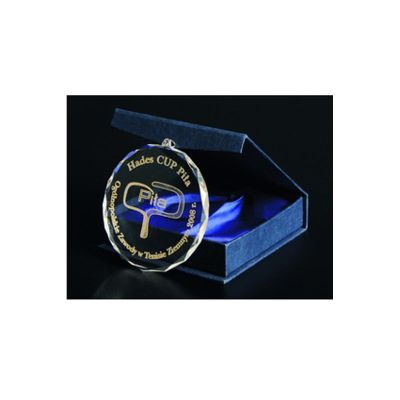 6. Medal szklany grawerowany z etui + wypełnienie farbą