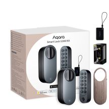 Aqara Smart Lock U200 Kit Czarny | Inteligentny zamek do drzwi | HomeKit, Thread, Bluetooth 5.1, NFC