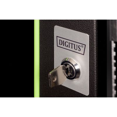 18. Digitus Szafa sieciowa wisząca Unique 19" 16U rack 600x450, drzwi szyba, czarny, niedzielona, złożona, 100kg