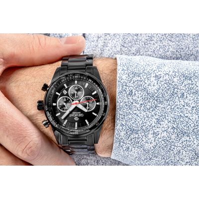 5. Zegarek Męski Giewont Chronograph Sapphire Czarny GW9140-B2