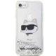3. Etui Karl Lagerfeld Glitter Choupette Head na iPhone 7 / 8 / SE 2020 / SE 2022 - srebrne
