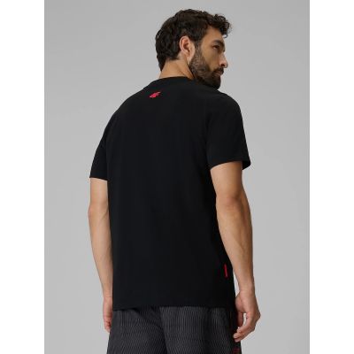 2. T-shirt regular z nadrukiem męski 4F 4FRSS26TTSHM4039-20S