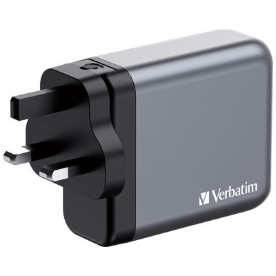 8. Verbatim GaN charger 140W, 1x USB-A, 3x USB-C