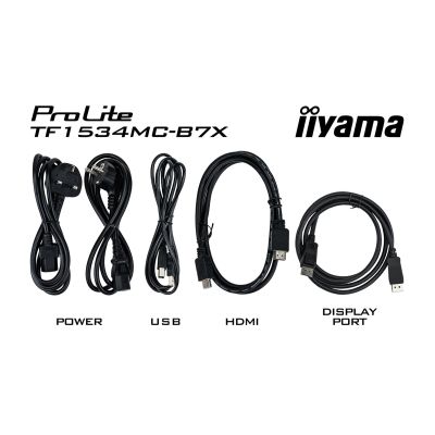9. iiyama TF1534MC-B7X monitor komputerowy 38,1 cm (15") 1024 x 768 px XGA LED Ekran dotykowy Przeznaczony dla wielu użytkowników Czarny