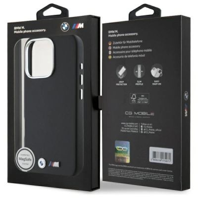 8. Etui BMW M Smooth Full Wrapped Metal MagSafe na iPhone 16 Pro - czarne