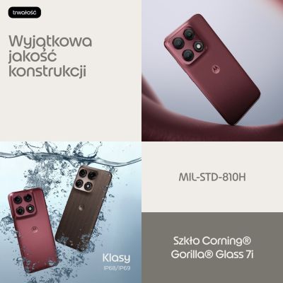 11. Motorola edge 70 pro 17,2 cm (6.78") Dual SIM Android 16.0 5G USB Type-C 12 GB 512 GB 6500 mAh Bordowy
