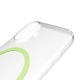 6. Etui Puro Lite Mag TPU+PC kompatybilne z MagSafe na iPhone 17 - przezroczyste z zielonym pierścieniem