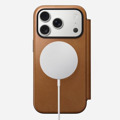 3. Nomad Modern Leather Folio pokrowiec na telefon komórkowy 16 cm (6.3") Opalony/Jasnobrązowy