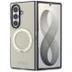 2. Etui Guess Magnetic Ring Stand Grained Classic Logo MagSafe na Samsung Galaxy Z Fold 8 Ultra - beżowe