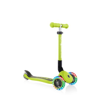 11. Hulajnoga 3-kołowa Globber Foldable Lights Lime Green Jr 437-106