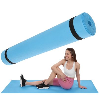 2. MATA FITNESS JOGA PILATES  EVA 180x60x0,4CM NIEBIESKA