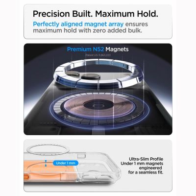 10. Etui Spigen Ultra Hybrid MagSafe na iPhone 18 Pro Max / 17 Pro Max - pomarańczowe
