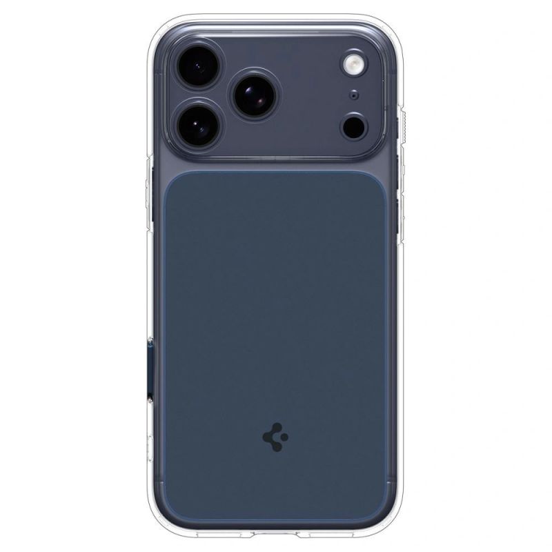 3. Etui Spigen Thin Fit MagSafe na iPhone 17 Pro - przezroczysto-granatowe