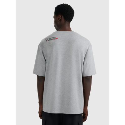 2. T-shirt oversize z nadrukiem męski 4F 4FRAW25TTSHM3257-27M