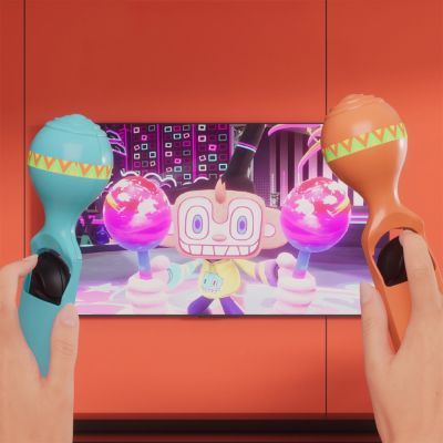 44. Pakiet akcesoriów rodzinnych 23 w 1 do konsoli Nintendo Switch 2 - zestaw pomarańczowy i niebieski