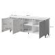 4. Komoda MARMO 3D 200x45xH80,5 biały mat/marmur biały