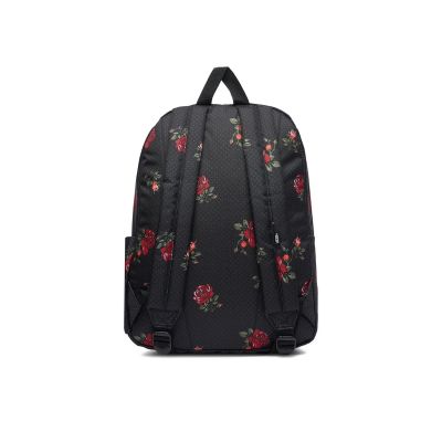 5. Plecak szkolny Vans Old Skool Classic Backpack – czarny w róże 22L