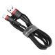 5. Kabel Baseus Cafule USB-A / Lightning 2A QC 3.0 3 m - czarno-czerwony