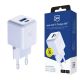 Ładowarka sieciowa 3mk Hyper GaN Charger 20W QC4+ PD PPS USB-C USB-A - biała