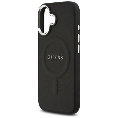 6. Etui Guess Classic Logo MagSafe do iPhone 17 -czarne