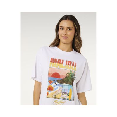 6. Koszulka damska RIP CURL Hayley O Heritage Tee biała