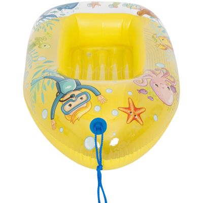 19. DMUCHANA ŁÓDKA DO PŁYWANIA 112x70CM 37593 ŻÓŁTY